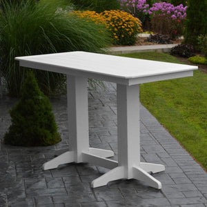 A & L Furniture Recycled Plastic Bar Table Bar Table 4ft / Aruba Blue / No