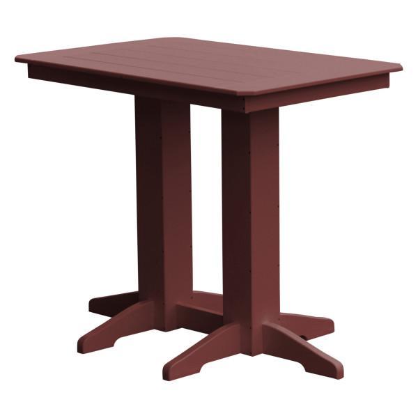 A &amp; L Furniture Recycled Plastic Bar Table Bar Table 4ft / Cherrywood / No