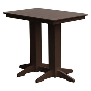 A & L Furniture Recycled Plastic Bar Table Bar Table 4ft / Tudor Brown / No