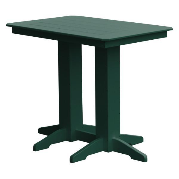 A &amp; L Furniture Recycled Plastic Bar Table Bar Table 4ft / Turf Green / No