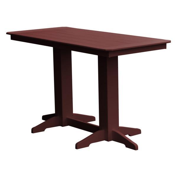 A &amp; L Furniture Recycled Plastic Bar Table Bar Table 6ft / Cherrywood / No