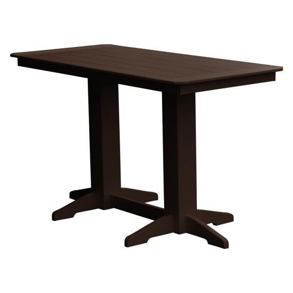A &amp; L Furniture Recycled Plastic Bar Table Bar Table 6ft / Tudor Brown / No