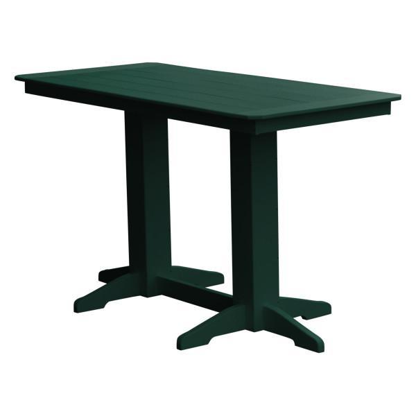 A &amp; L Furniture Recycled Plastic Bar Table Bar Table 6ft / Turf Green / No