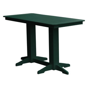 A & L Furniture Recycled Plastic Bar Table Bar Table 6ft / Turf Green / No