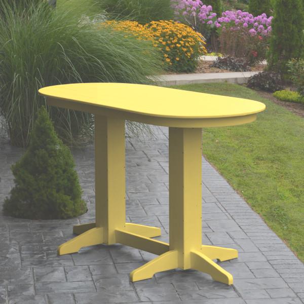 A &amp; L Furniture Recycled Plastic Oval Bar Table Bar Table 6ft / lemon yellow details