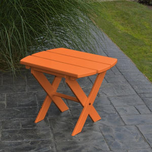 A & L Furniture Recycled Plastic Poly Folding End Table End Table Aruba Blue