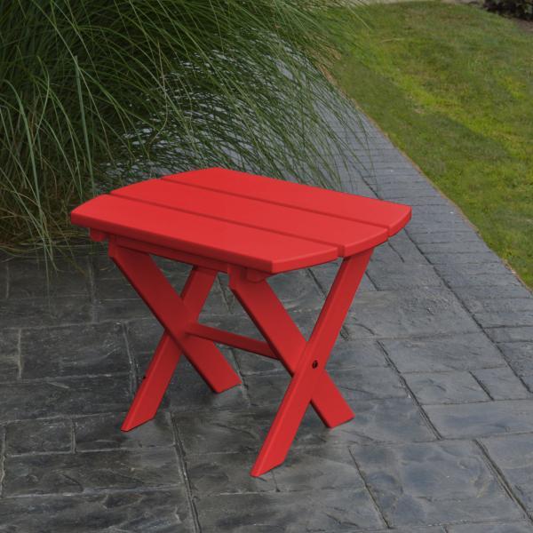 A &amp; L Furniture Recycled Plastic Poly Folding End Table End Table Aruba Blue