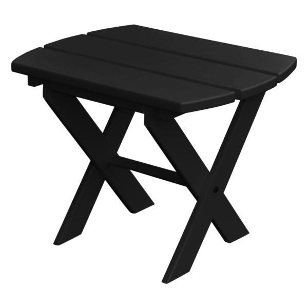 A &amp; L Furniture Recycled Plastic Poly Folding End Table End Table Black