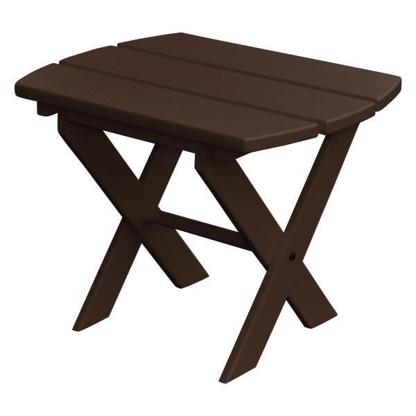 A &amp; L Furniture Recycled Plastic Poly Folding End Table End Table Tudor Brown