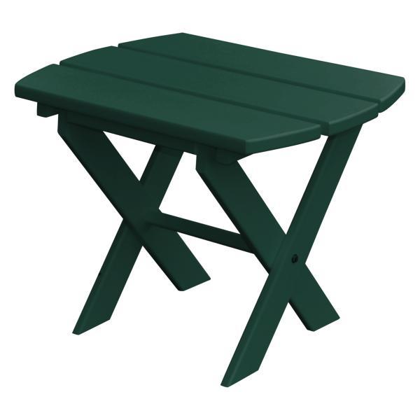 A &amp; L Furniture Recycled Plastic Poly Folding End Table End Table Turf Green