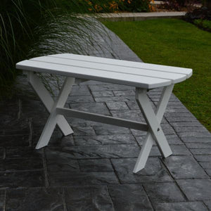 A & L Furniture Recycled Plastic Poly Folding Oval Coffee Table Coffee Table Aruba Blue