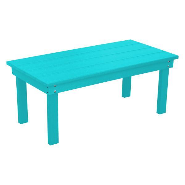 A &amp; L Furniture Recycled Plastic Poly Hampton Coffee Table Coffee Table Aruba Blue