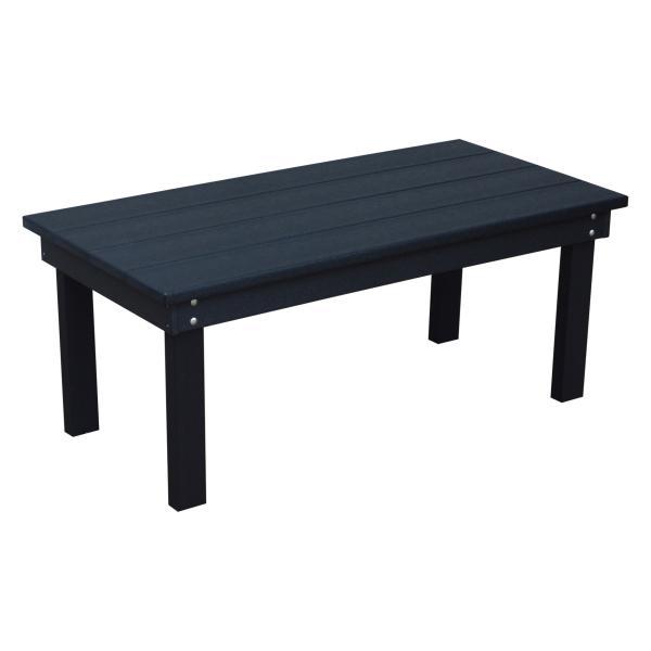 A &amp; L Furniture Recycled Plastic Poly Hampton Coffee Table Coffee Table Black
