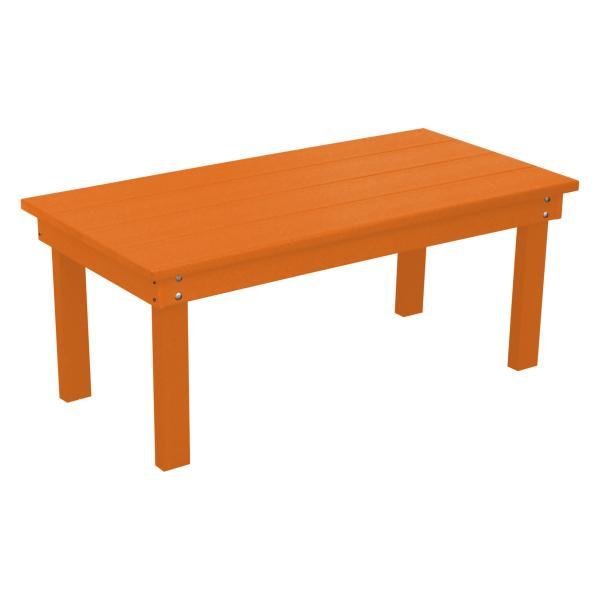 A &amp; L Furniture Recycled Plastic Poly Hampton Coffee Table Coffee Table Orange