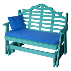 A & L Furniture Recycled Plastic Poly Marlboro Glider Glider 4ft / Aruba Blue