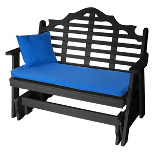 A & L Furniture Recycled Plastic Poly Marlboro Glider Glider 4ft / Aruba Blue