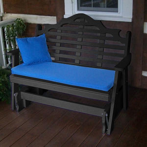 A & L Furniture Recycled Plastic Poly Marlboro Glider Glider 4ft / Aruba Blue