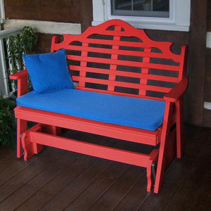 A & L Furniture Recycled Plastic Poly Marlboro Glider Glider 4ft / Aruba Blue