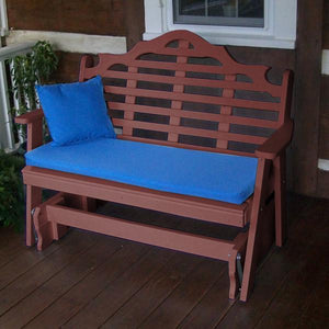 A & L Furniture Recycled Plastic Poly Marlboro Glider Glider 4ft / Aruba Blue