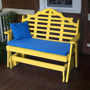 A & L Furniture Recycled Plastic Poly Marlboro Glider Glider 4ft / Aruba Blue