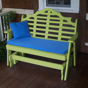 A & L Furniture Recycled Plastic Poly Marlboro Glider Glider 4ft / Aruba Blue