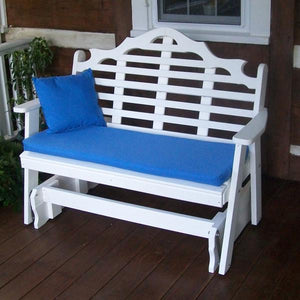 A & L Furniture Recycled Plastic Poly Marlboro Glider Glider 4ft / Aruba Blue