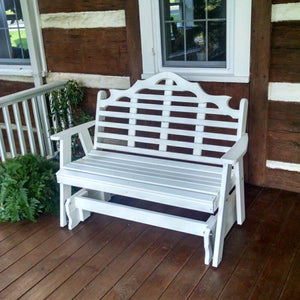 A & L Furniture Recycled Plastic Poly Marlboro Glider Glider 4ft / Aruba Blue