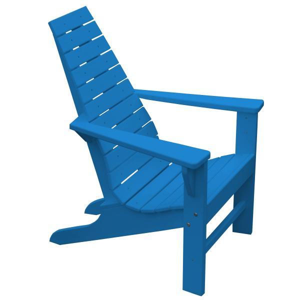 A &amp; L Furniture Recycled Plastic Poly New Hope Chair Outdoor Chairs Blue