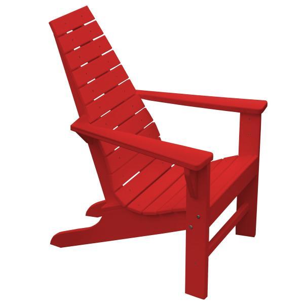A &amp; L Furniture Recycled Plastic Poly New Hope Chair Outdoor Chairs Bright Red
