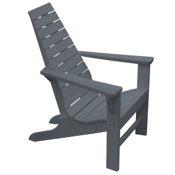 A &amp; L Furniture Recycled Plastic Poly New Hope Chair Outdoor Chairs Dark Gray