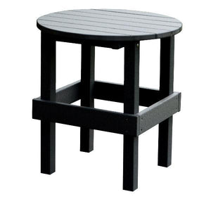 A & L Furniture Recycled Plastic Poly Round Side Table Dark Gray