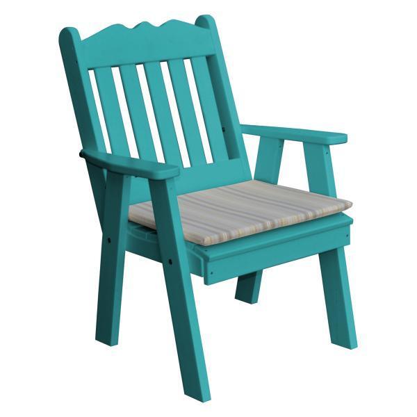 A &amp; L Furniture Recycled Plastic Poly Royal English Chair Outdoor Chairs Aruba Blue