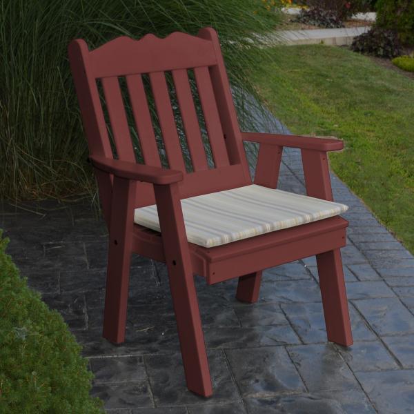 A &amp; L Furniture Recycled Plastic Poly Royal English Chair Cherrywood