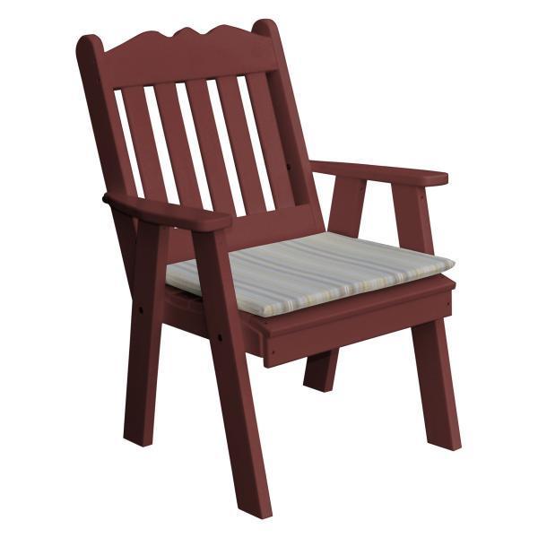 A &amp; L Furniture Recycled Plastic Poly Royal English Chair Outdoor Chairs Cherrywood
