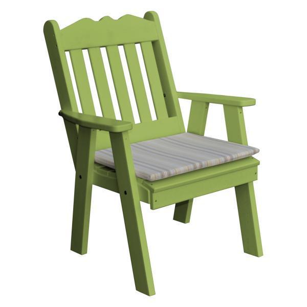 A &amp; L Furniture Recycled Plastic Poly Royal English Chair Outdoor Chairs Tropical Lime