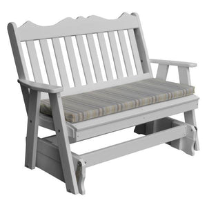 A & L Furniture Recycled Plastic Poly Royal English Glider Glider 4ft / Aruba Blue