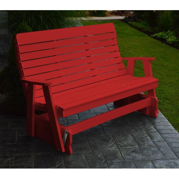A &amp; L Furniture Recycled Plastic Poly Winston Glider Glider 4ft / Bright Red