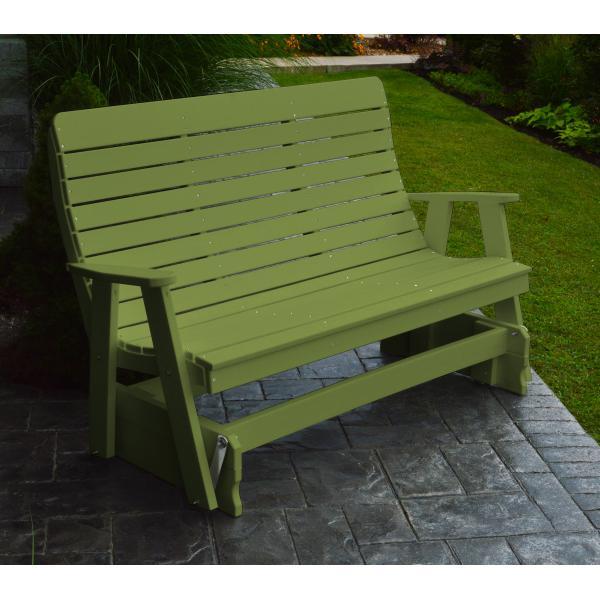 A &amp; L Furniture Recycled Plastic Poly Winston Glider Glider 4ft / Tropical Lime