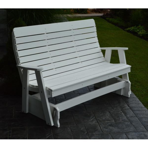 A &amp; L Furniture Recycled Plastic Poly Winston Glider Glider 4ft / White
