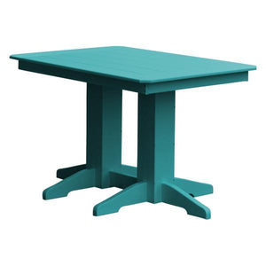 A & L Furniture Recycled Plastic Rectangular Dining Table