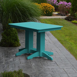 A & L Furniture Recycled Plastic Rectangular Dining Table