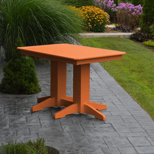 A & L Furniture Recycled Plastic Rectangular Dining Table