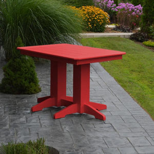 A & L Furniture Recycled Plastic Rectangular Dining Table