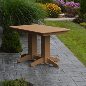 A & L Furniture Recycled Plastic Rectangular Dining Table