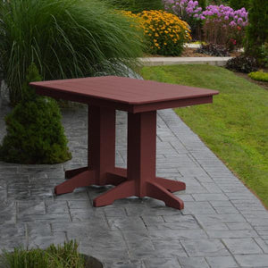A & L Furniture Recycled Plastic Rectangular Dining Table
