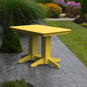 A & L Furniture Recycled Plastic Rectangular Dining Table