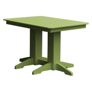 A & L Furniture Recycled Plastic Rectangular Dining Table