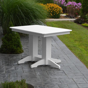 A & L Furniture Recycled Plastic Rectangular Dining Table