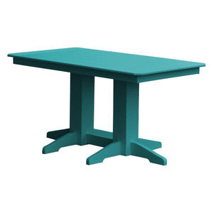 A & L Furniture Recycled Plastic Rectangular Dining Table