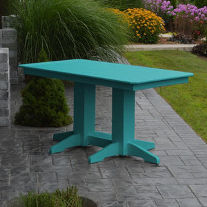 A & L Furniture Recycled Plastic Rectangular Dining Table